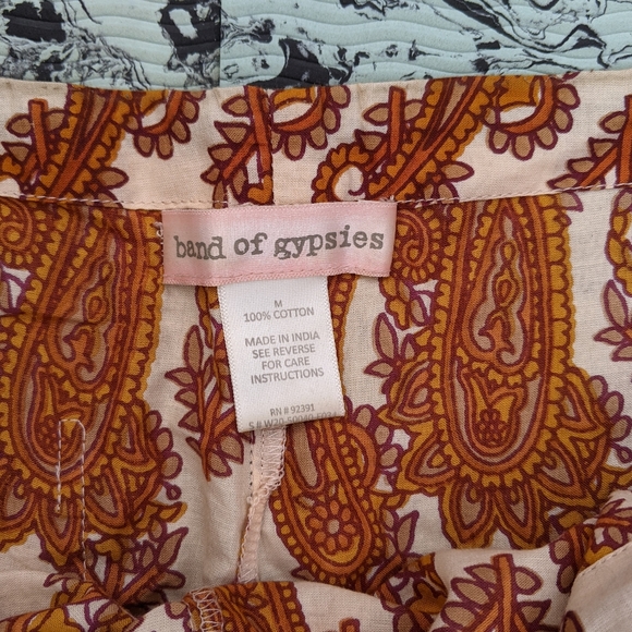 Paisley Cotton Flare Pants - Picture 2 of 6